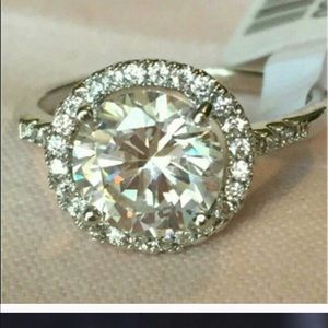 2ct diamond Ring Stamped bridal jewelry 5 6 7 8 9